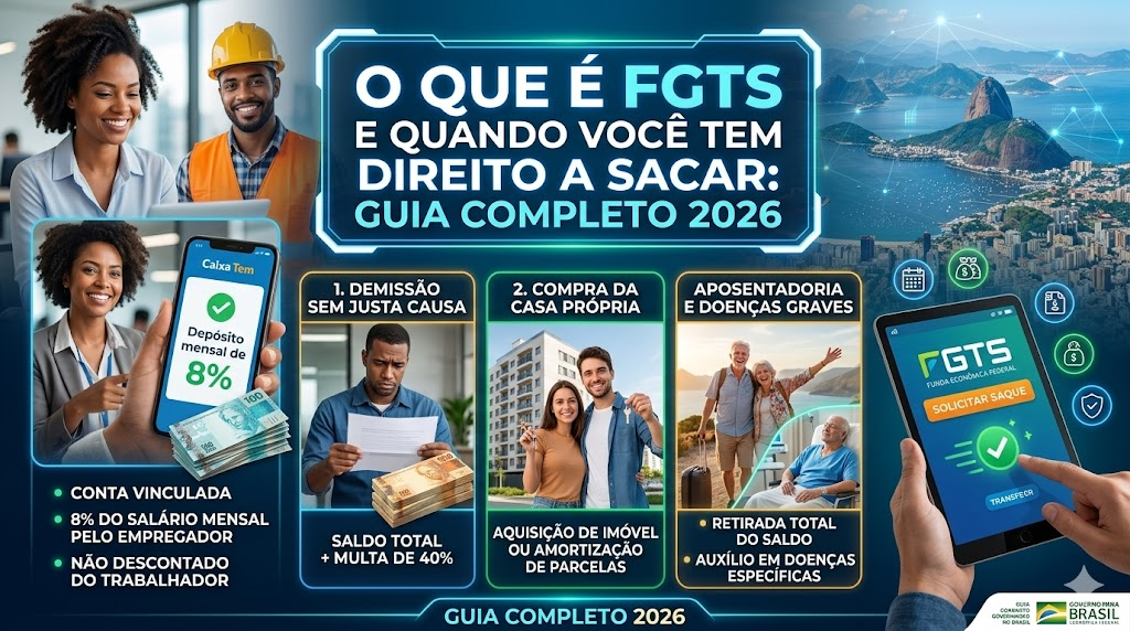O que é FGTS e quando você tem direito a sacar: guia completo 2026